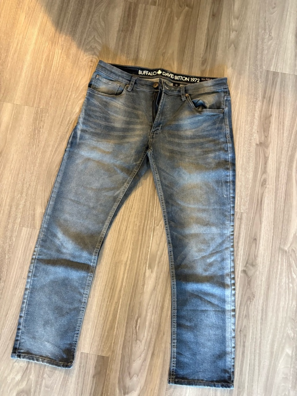 Buffalo David Bitton Men's Washed Blue Slim Jeans
